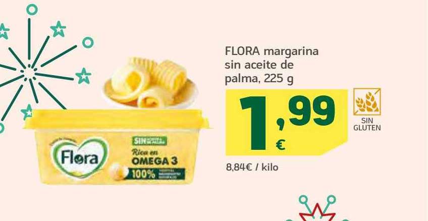 HiperDino Flora Margarina Sin Aceite De Palma