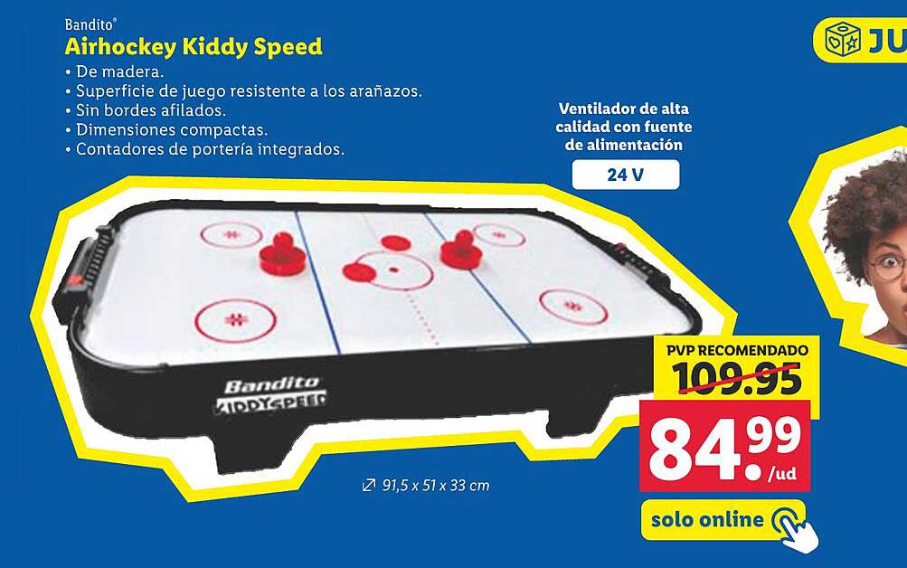 Bandito Kiddy en Oferta Airhockey LIDL Speed