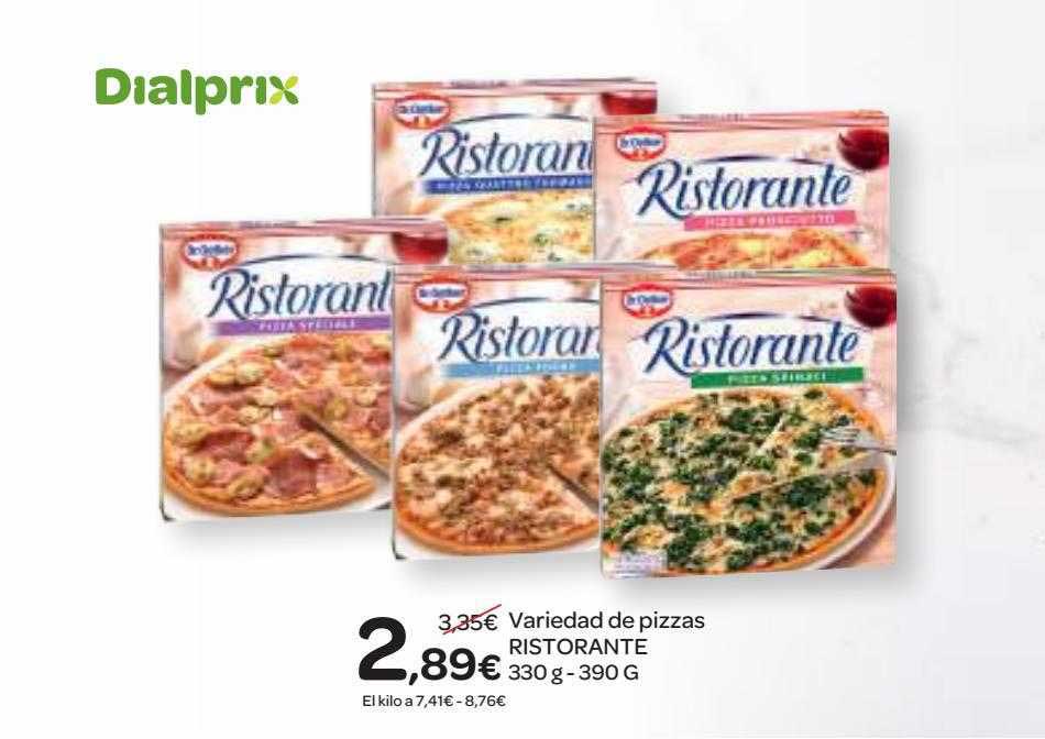 Dialprix Variedad De Pizzas Ristorante
