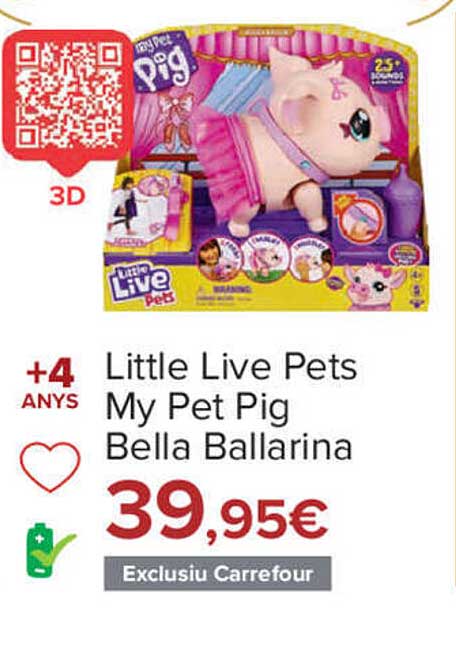 Carrefour Little Live Pets My Pet Pig Bella Ballarina