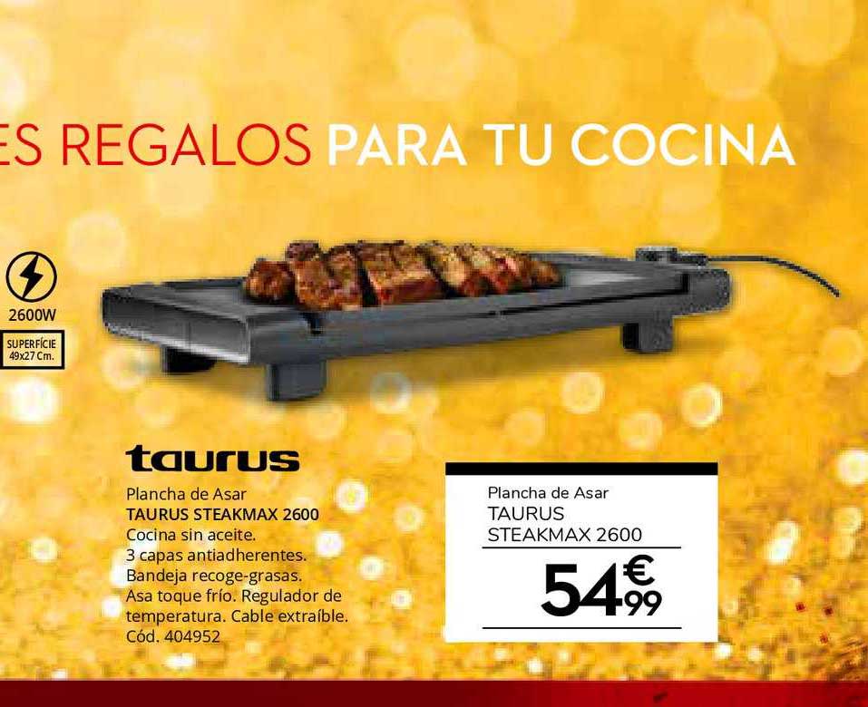 Oferta Plancha De Asar Taurus Steakmax 2600 en Conforama
