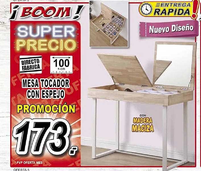 Muebles Boom Mesa Tocador Con Espejo