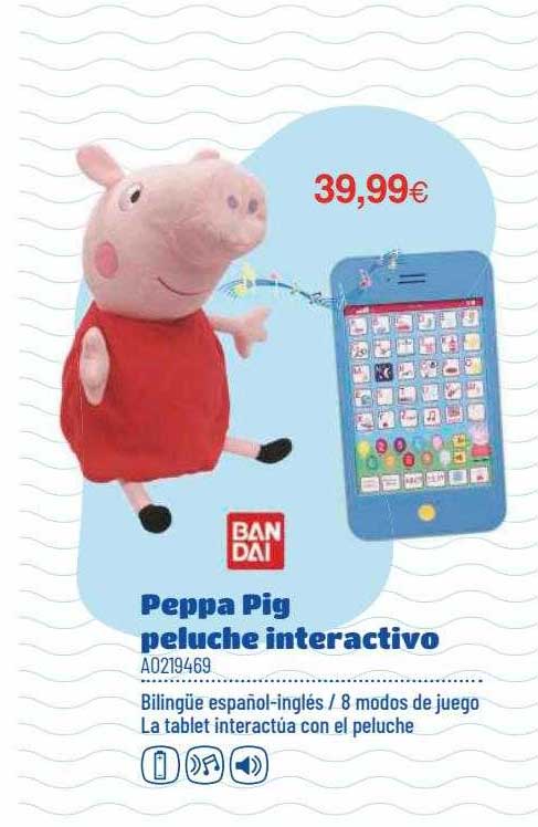 Peppa Pig Peluche Interactivo con Tablet - Juguettos