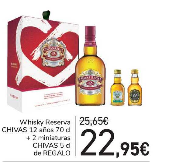 Oferta Whisky Chivas 12 + 2 Miniaturas Chivas Regalo en Carrefour