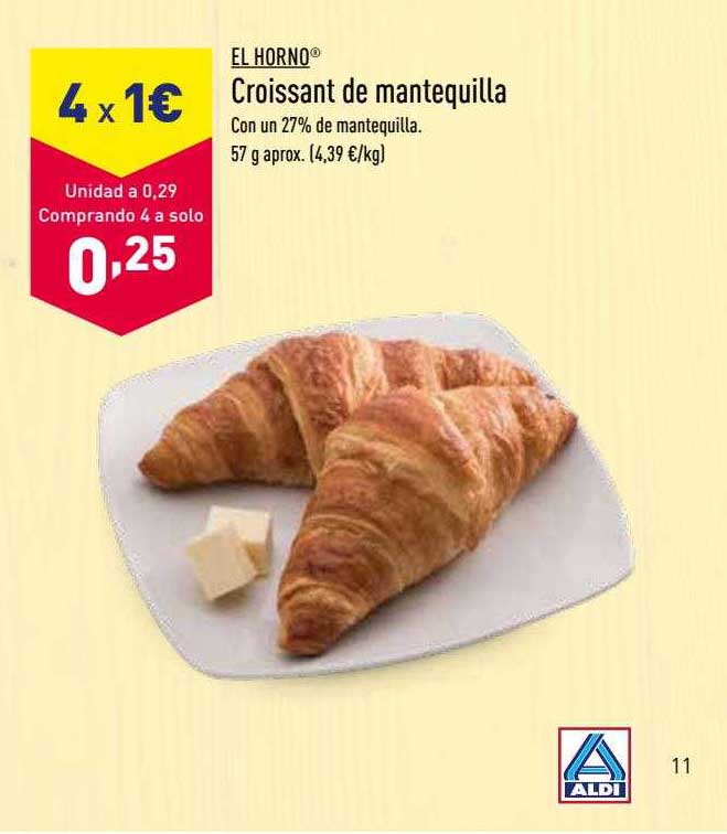 ALDI El Horno Croissant De Mantequilla