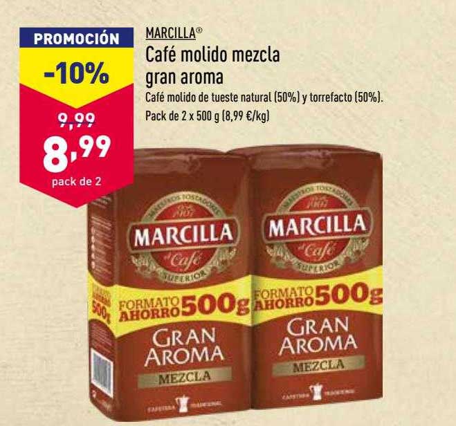 ALDI Marcilla Café Molido Mezcla Gran Aroma