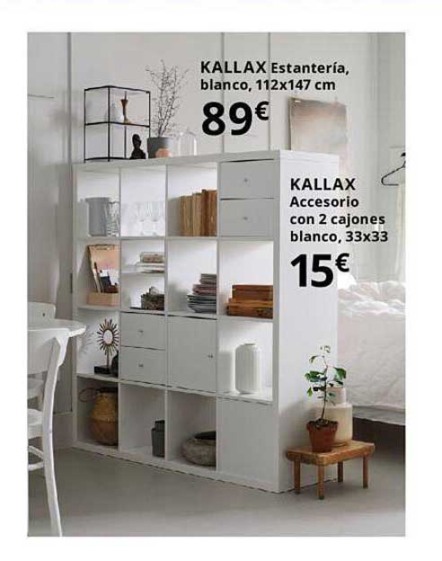 Oferta Kallax Estantería Blanco Kallax Accesorio Con 2 Cajones Blanco en  IKEA 