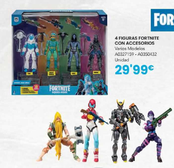 Oferta 4 Figuras Fortnite Con Accesorios en Juguettos