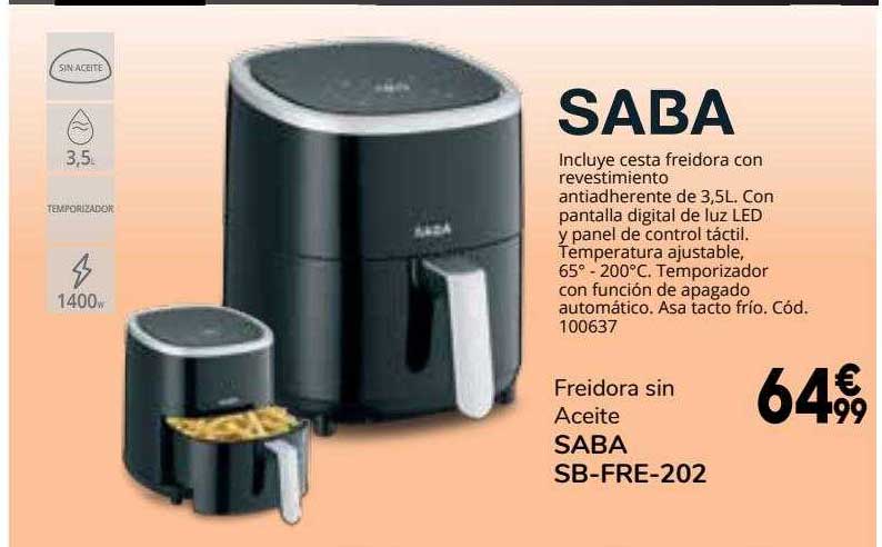 Conforama Freidora Sin Aceite Saba Sb-fre-202