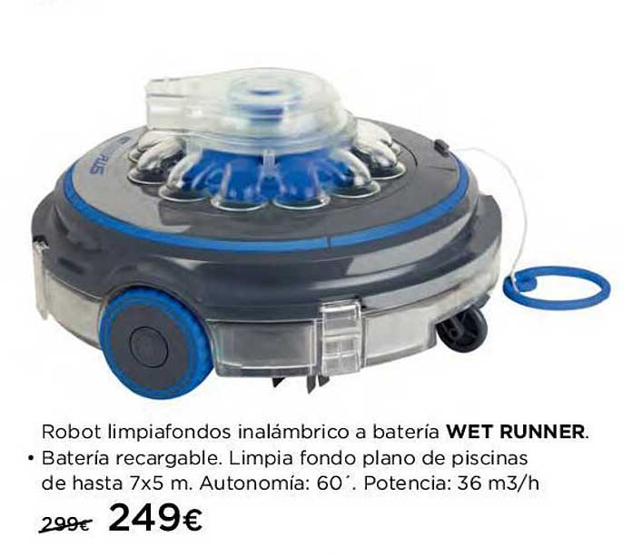 El Corte Inglés Robot Limpiafondos Inalámbrico A Bateria Wet Runner