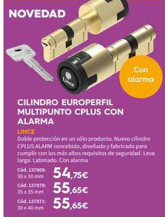 Ferrokey Cilindro Europerfil Multipunto Cplus Con Alarma Lince
