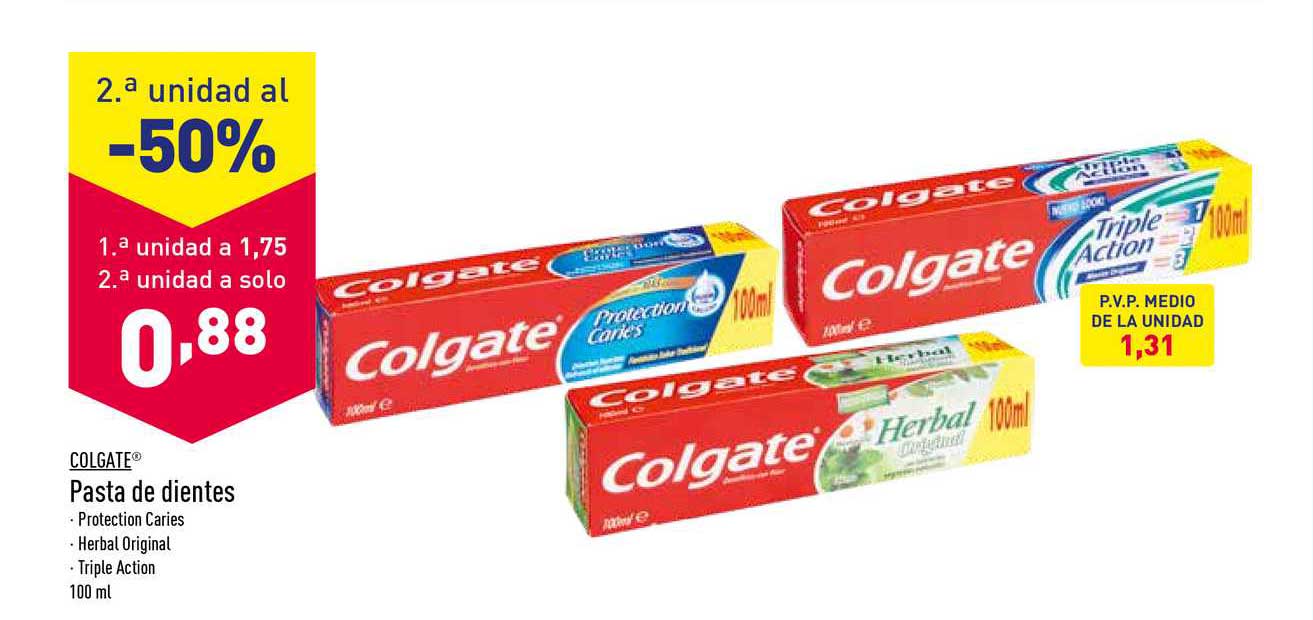 Oferta 2 ª Unidad Al 50 Colgate Pasta De Dientes En Aldi