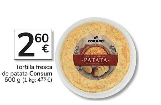Consum Tortilla Fresca De Patata Consum