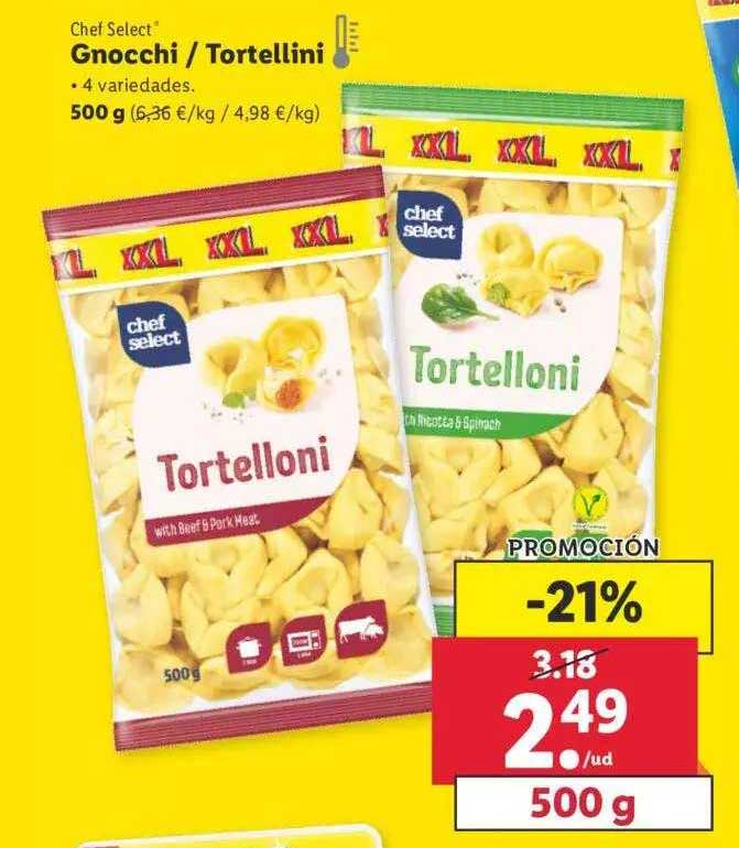 Oferta Chef Select Gnocchi Tortellini en LIDL