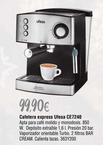 Oferta Ufesa Cafetera Express Ce7240 en Carrefour