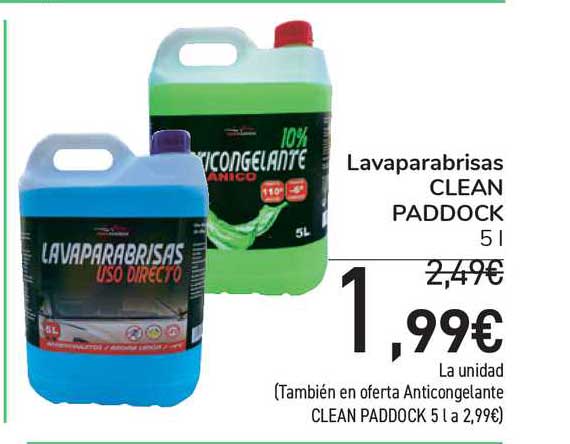 Lavaparabrisas Antimosquitos -4º Clean Paddok 5 L