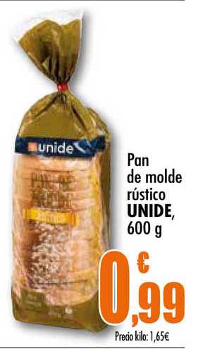 Unide Supermercados Pan De Molde Rústico Unide, 600 G