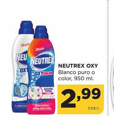 Oferta Neutrex Oxy Blanco Puro O Color en Alimerka 