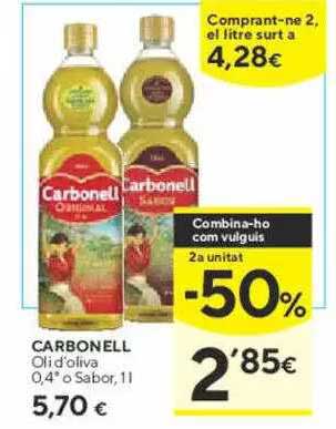 Caprabo 2a Initat -50% Carbonell Oli D'oliva 0.4°