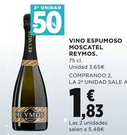 El Corte Inglés 2ª Unidad -50% Vino Espumoso Moscatel Reymos. 75 Cl