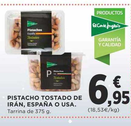 Oferta Pistacho Tostado De Iran Espana O Usa En El Corte Ingles