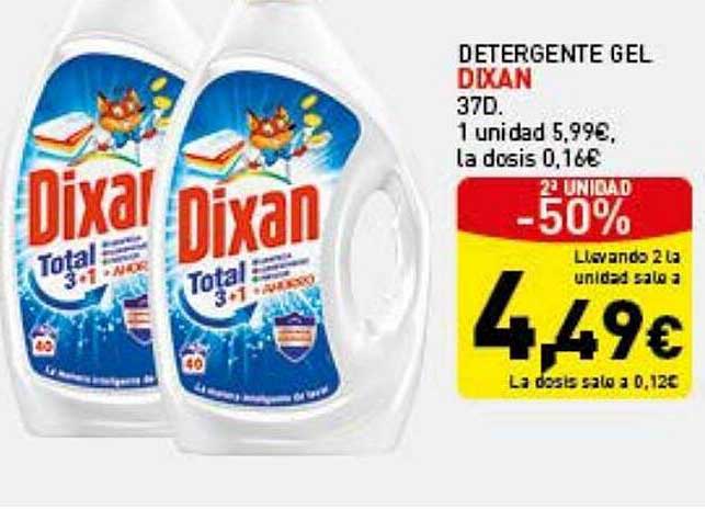 Hiperber 2a Unidad -50% Detergente Gel Dixan