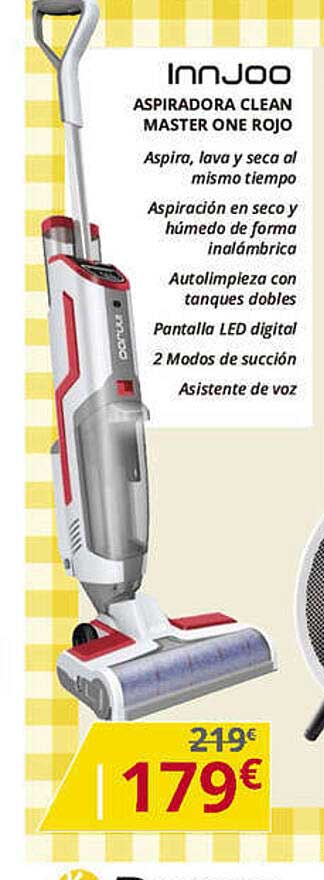 Oferta Innjoo Aspiradora Clean Master One Rojo en Dynos Informatica