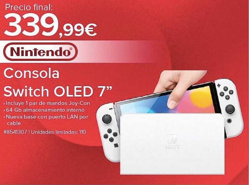 Oferta Nintendo Consola Switch Oled 7" en Costco