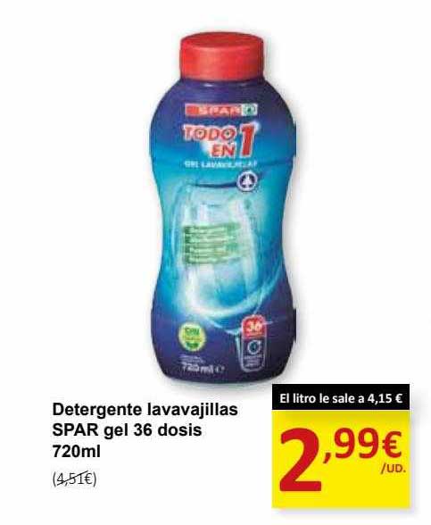 SPAR Detergente Lavavajillas Spar Gel 36 Dosis