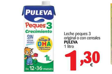 Oferta Leche Peques 3 Original O Con Cereales Puleva en Alimerka 