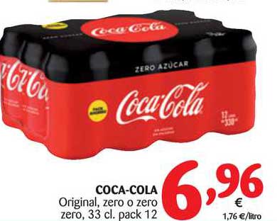 Alimerka Coca-cola Original, Zero O Zero Zero, 33 Cl. Pack 12