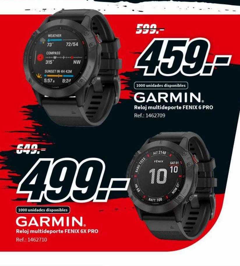 Oferta Garmin Reloj Multideporte Fenix 6x Pro en MediaMarkt