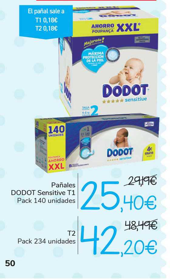 pañales dodot sensitive carrefour