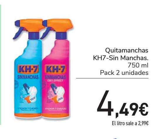 Oferta Quitamanchas KH7 Sin Manchas 750 Ml. Pack 2 Unidades en Carrefour 