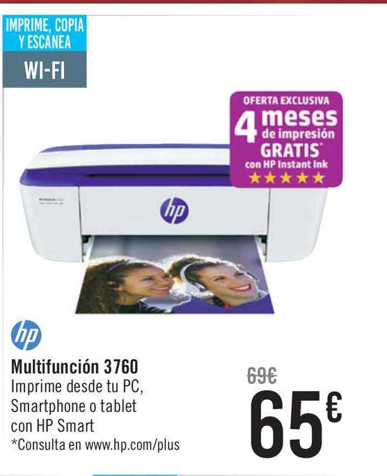 Oferta Hp Multifunción 3760 en Carrefour