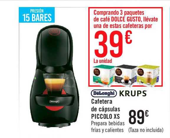 Oferta Delonghi Krups Cafetera De Cápsulas Piccolo Xs en Carrefour