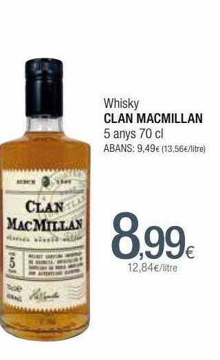 Condis Whisky Clan Macmillan 5 Anys