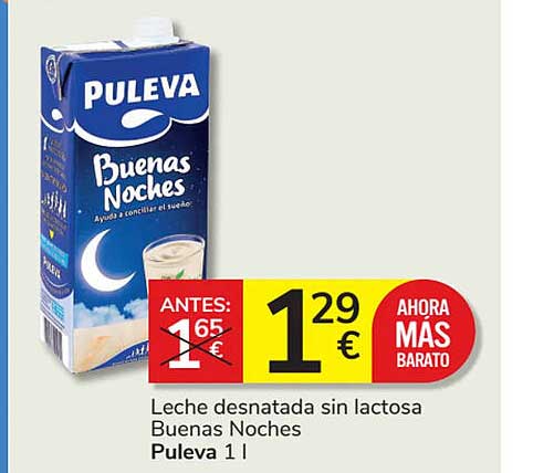 Comprar Leche semidesnatada ecológica Sin Lactosa brik 1 l · PULEVA ·  Supermercado Supermercado Hipercor
