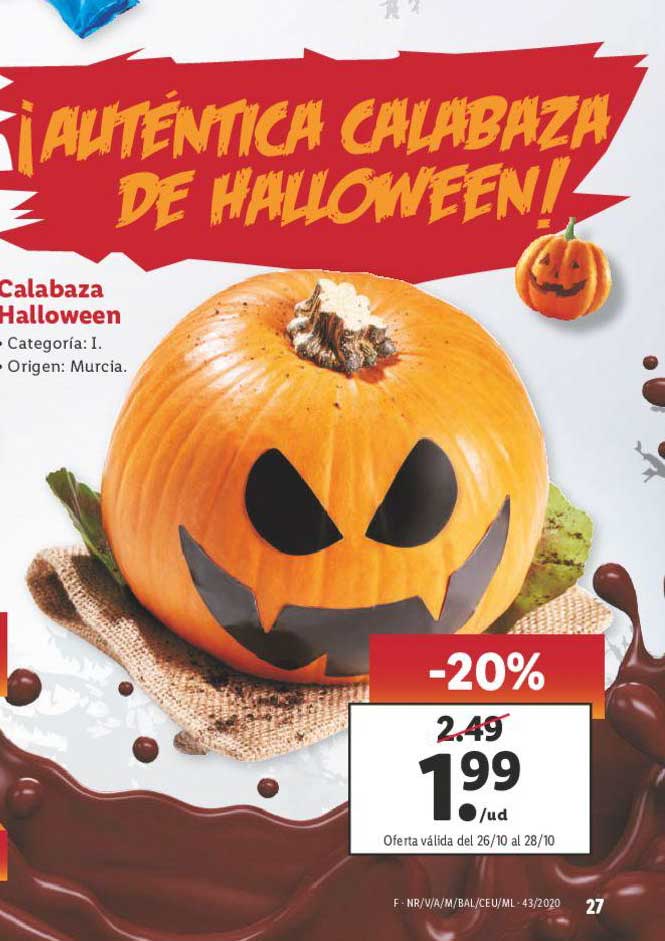 Oferta -20% Calabaza Halloween LIDL