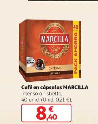 Oferta Café En Cápsulas Marcilla en Alcampo