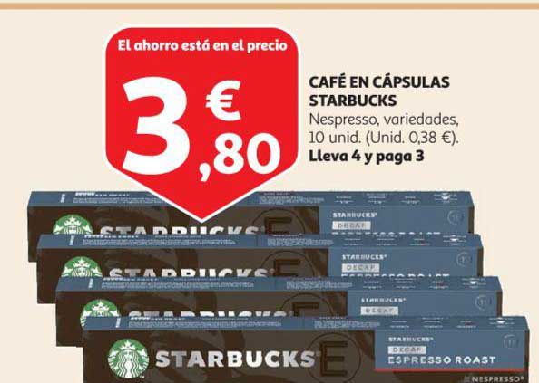 Oferta Café En Cápsulas Starbucks en Alcampo