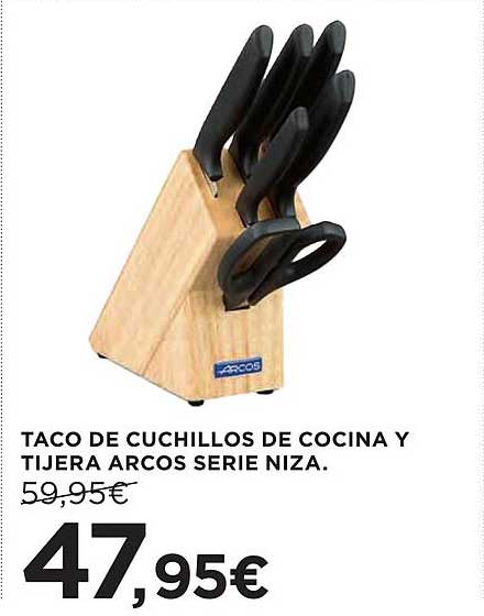 Comprar Taco con 5 cuchillos de cocina Arcos Niza · Arcos · Hipercor