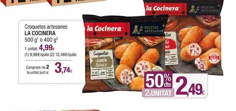 Condis 50% Dte. 2a Unitat Croquetes Artesanes La Cocinera