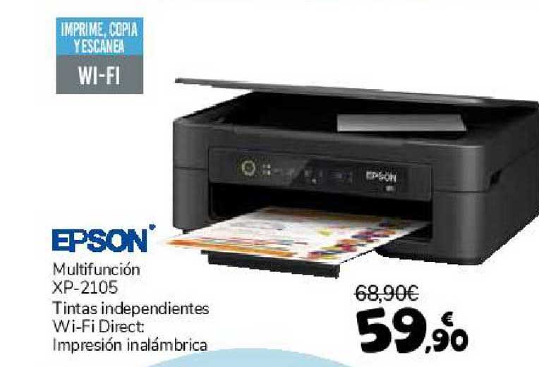 Oferta Epson Multifunción Xp-2105 Tintas Independientes Wi-fi Direct  Impresión Inalámbrica en Carrefour
