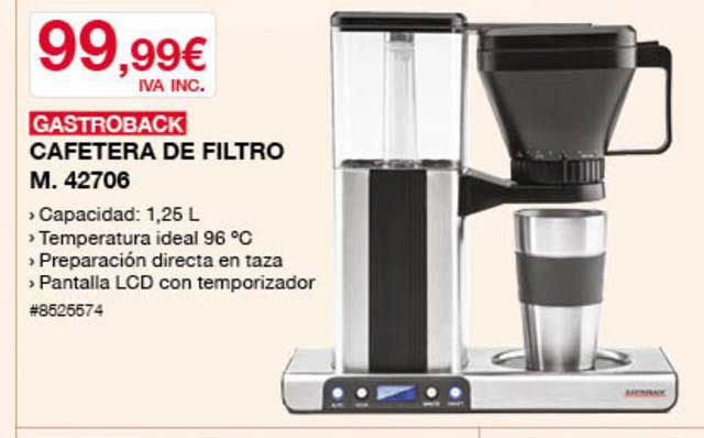 Oferta Gastroback Cafetera De Filtro M.42706 en Costco