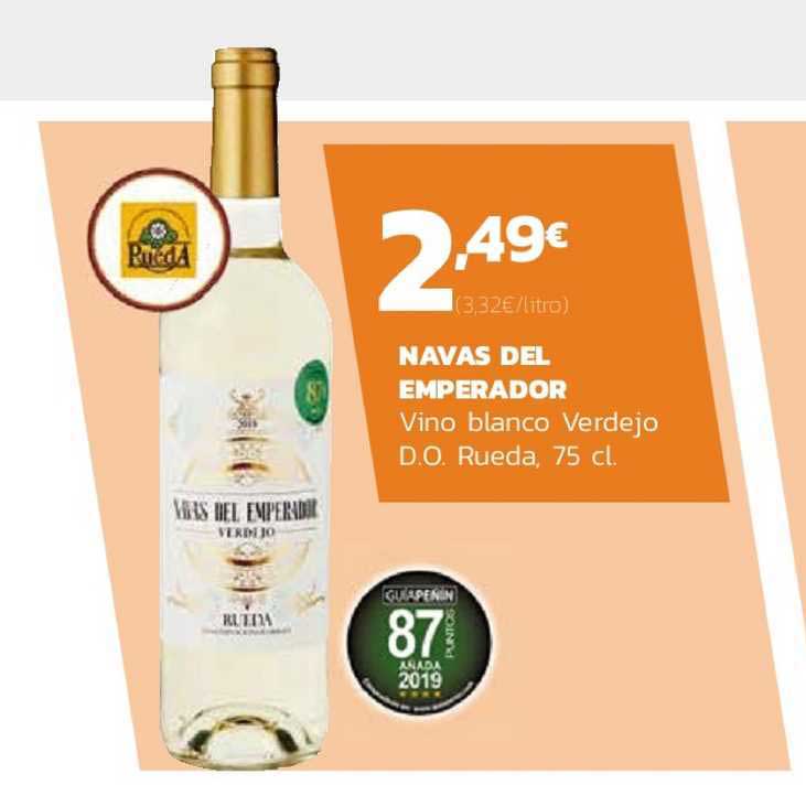 Supermercados Lupa Navas Del Emperador Vino Blanco Verdejo D.O. Rueda, 75 Cl