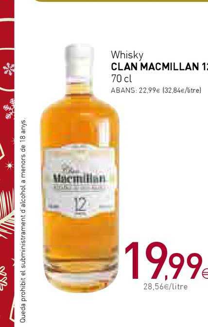 Condis Whisky Clanmillan 12