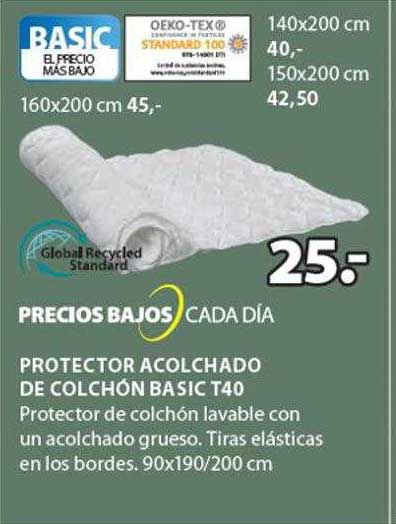 Protector de colchón 150x200 BASIC T40