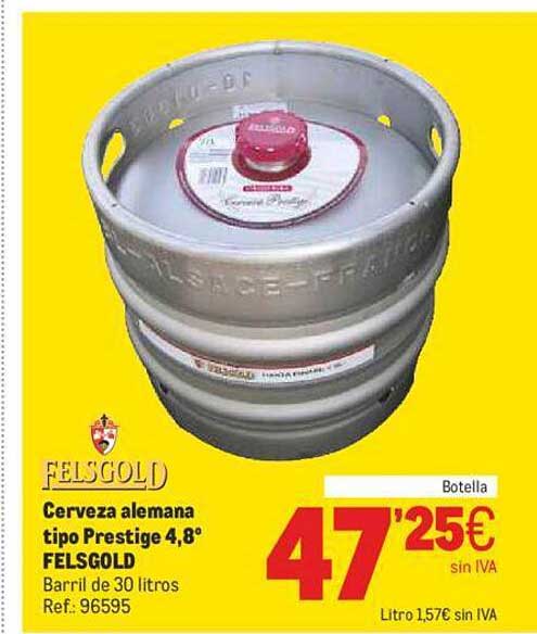 Makro Cerveza Alemana Tipo Prestige 4.8° Felsgold