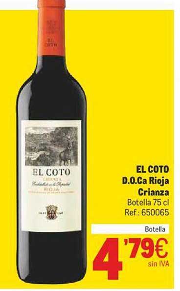 Makro El Coto D.o.ca Rioja Crianza Botella